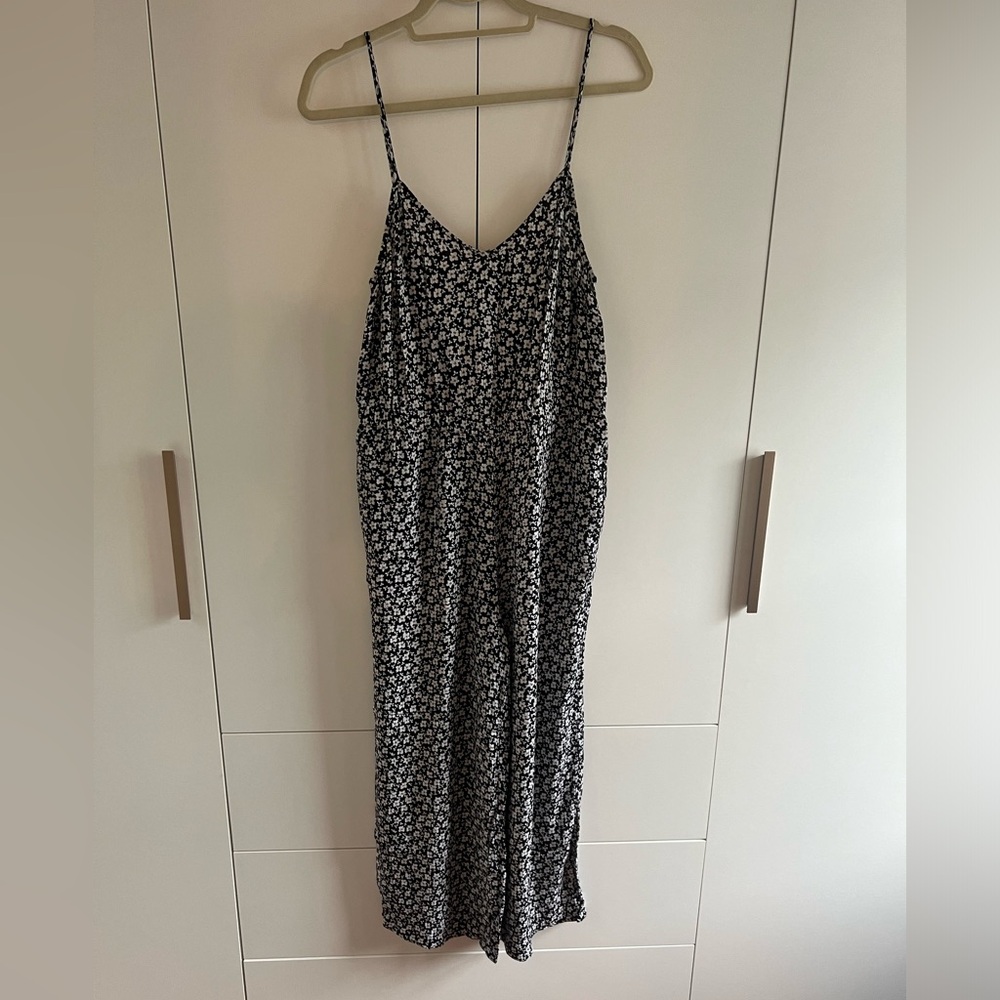 Brown and Black floral jumpsuit